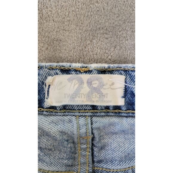 FREE PEOPLE High Rise Destroyed Distressed Denim Jeans - Picture 3 of 4